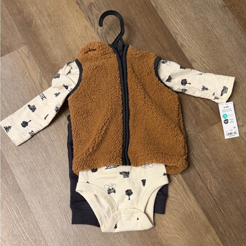 Carters Camping Outfit Set with Vest 3-6m - Baby Boy